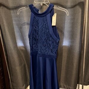 Francesca's Collections Navy Lace Dress